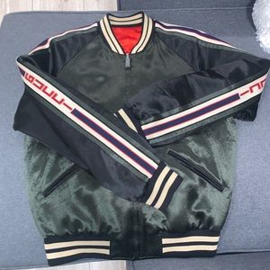 Gucci Silk Souvenir Bomber